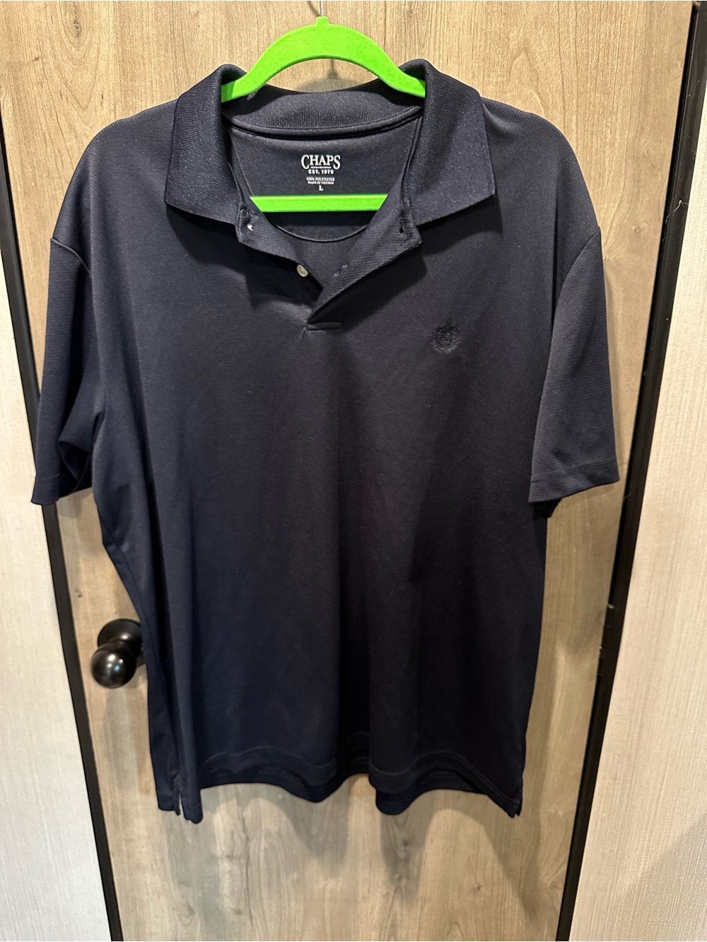 Chaps Men’s Navy Blue Performance Polo Shirt Size L